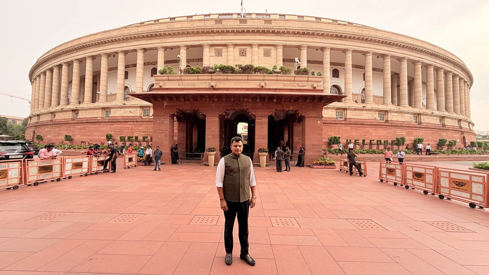 Captain Brijesh Chowta at Sansad Bhavan, New Delhi